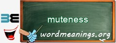 WordMeaning blackboard for muteness